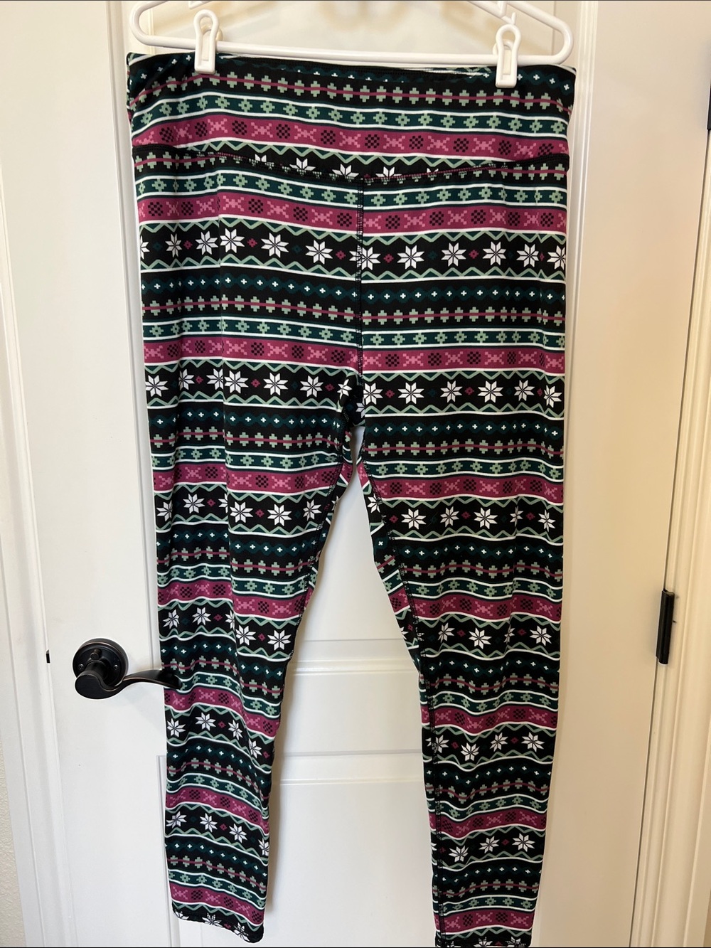 Cuddle Duds Lounge pants Fair isle Patterned Holiday Leggings